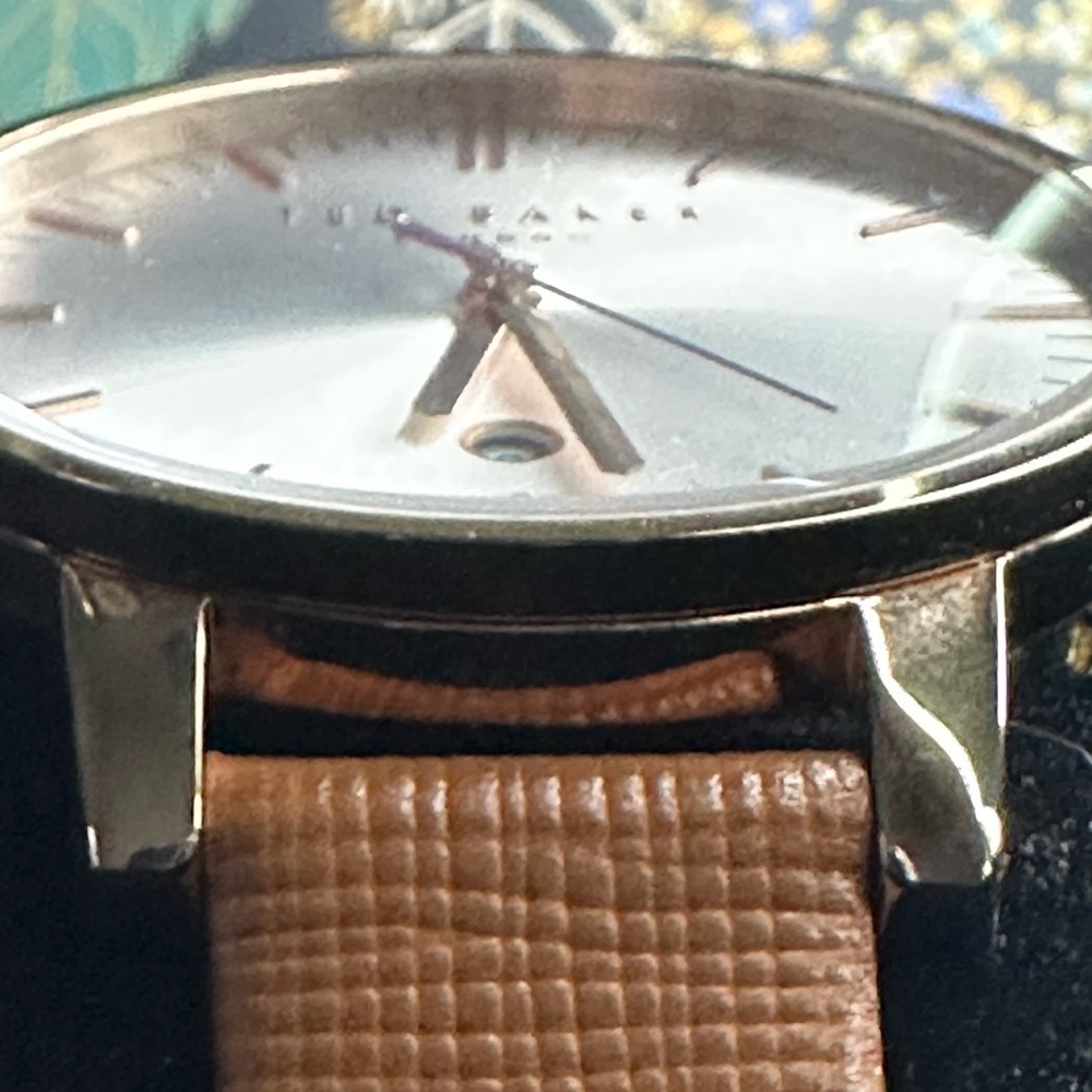 NEW with Tags! Ted Baker London Watch Brown Leather Rose Gold Date Display - Picture 13 of 16